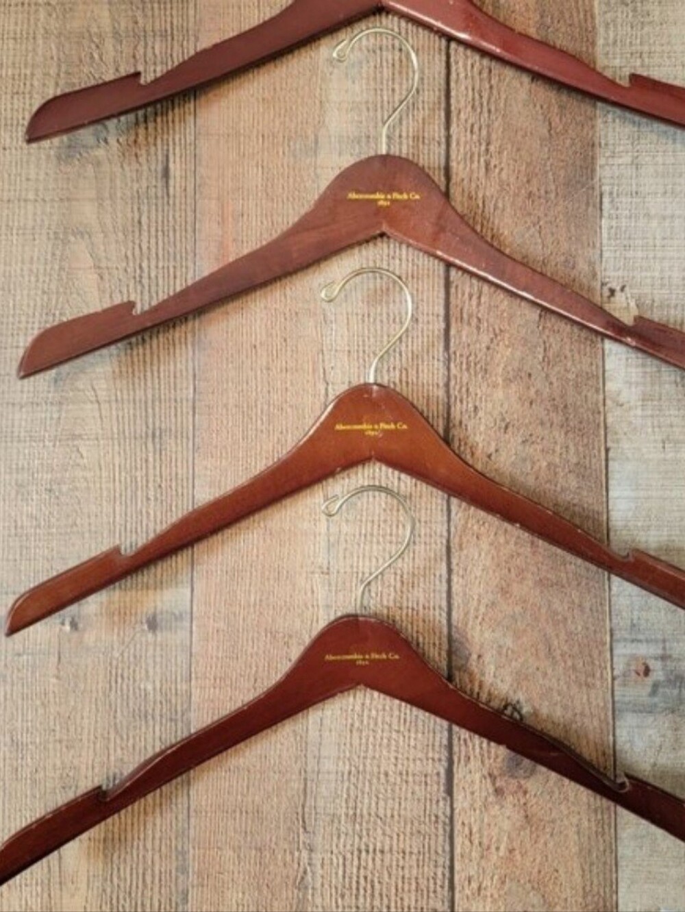 Abercrombie and Fitch Retail Store Wooden Hangers with Notches - 10 - Picture 14 of 16